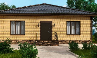 Проекты одноэтажных домов из кирпича | Строй-Ттв - Тутаев от 3672 рублей