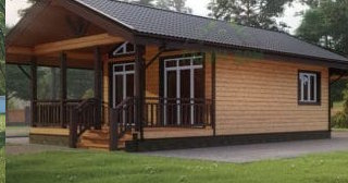 Проект одноэтажного дома из бруса с террасой - Строительство в Тутаеве от Строй-Ттв от 136370 руб.